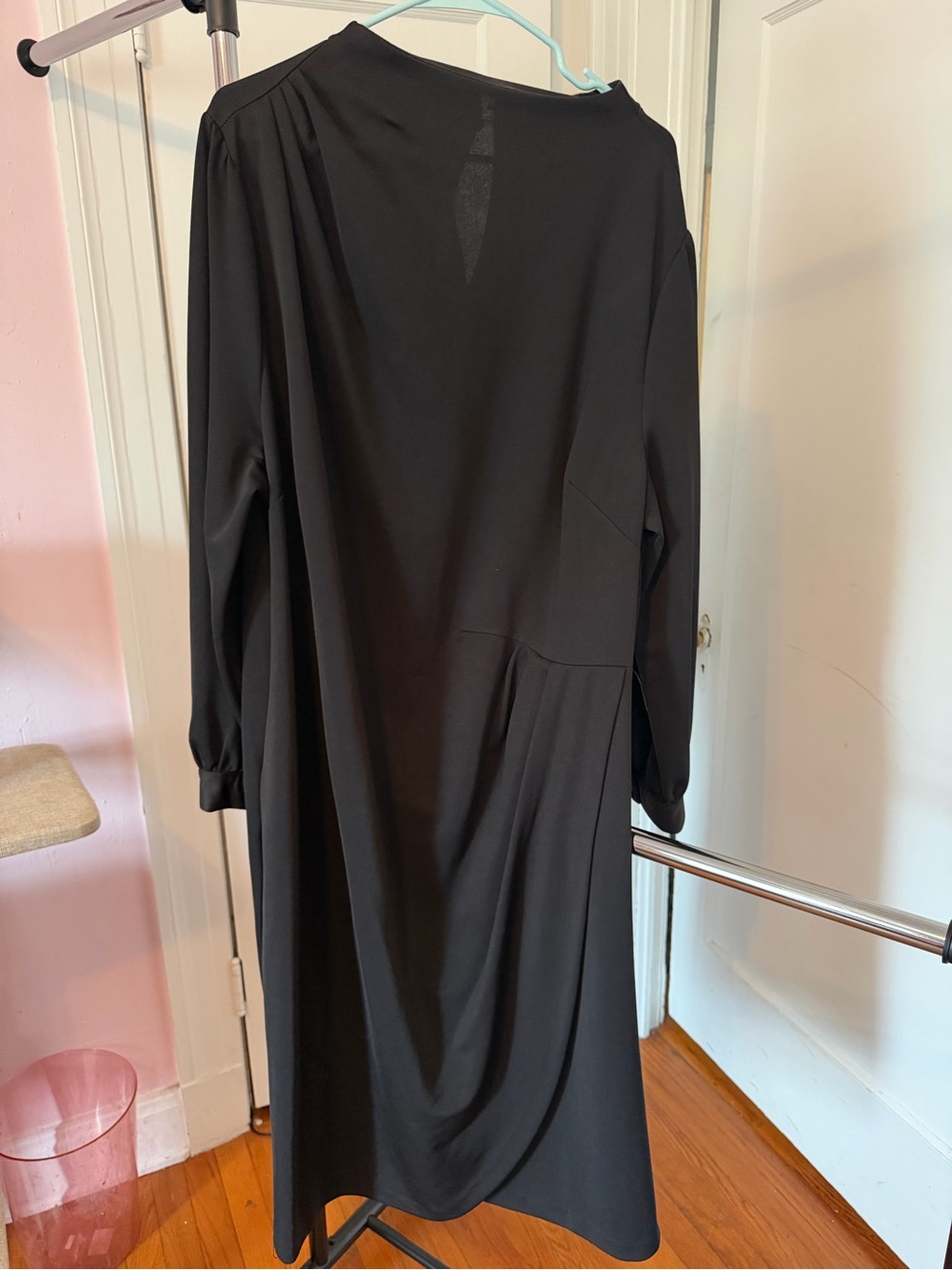 Eloquii Black Long-Sleeve Midi Dress